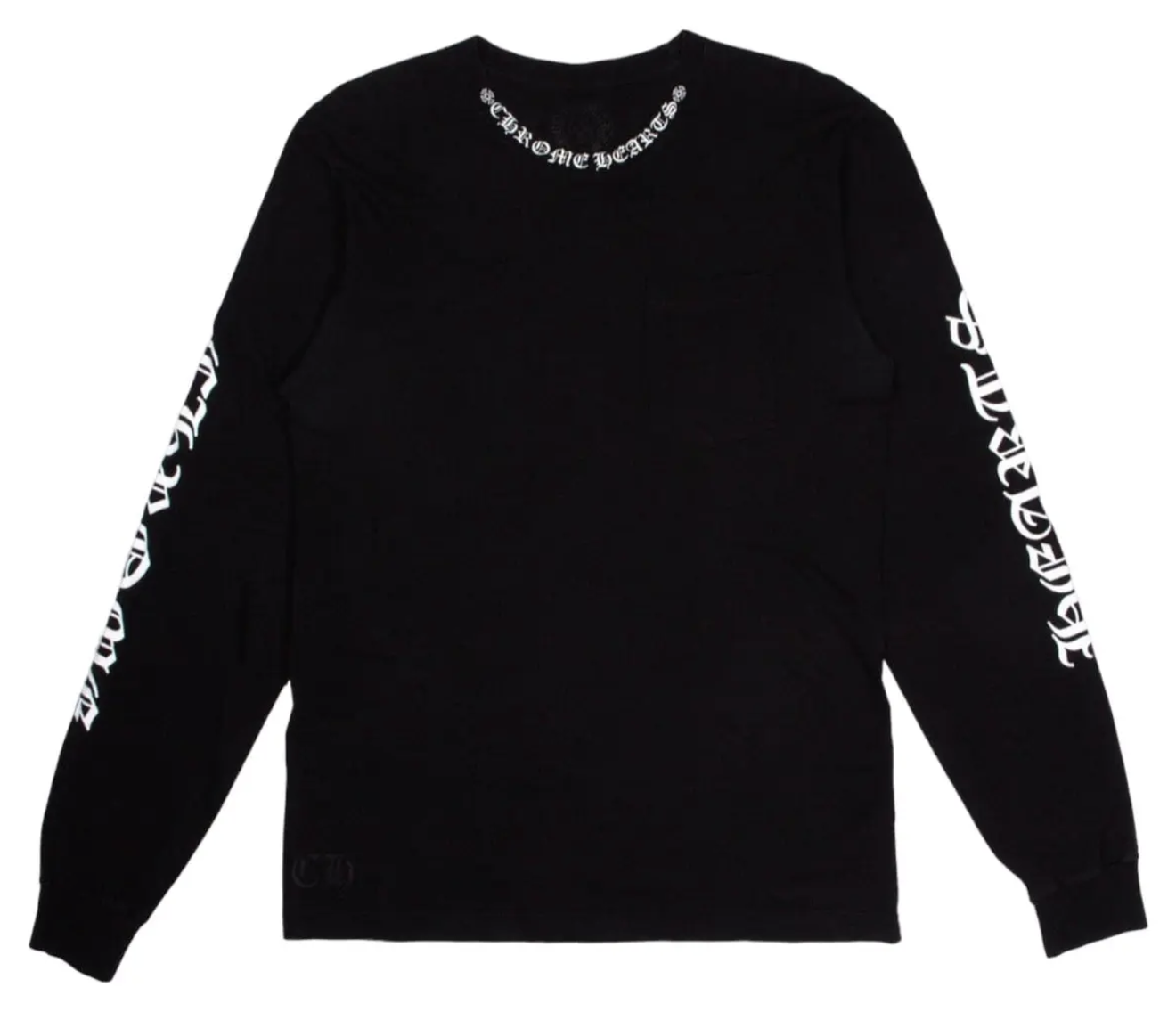 Product | Chrome Hearts Neck Logo Long Sleeve Tee Shirt Black