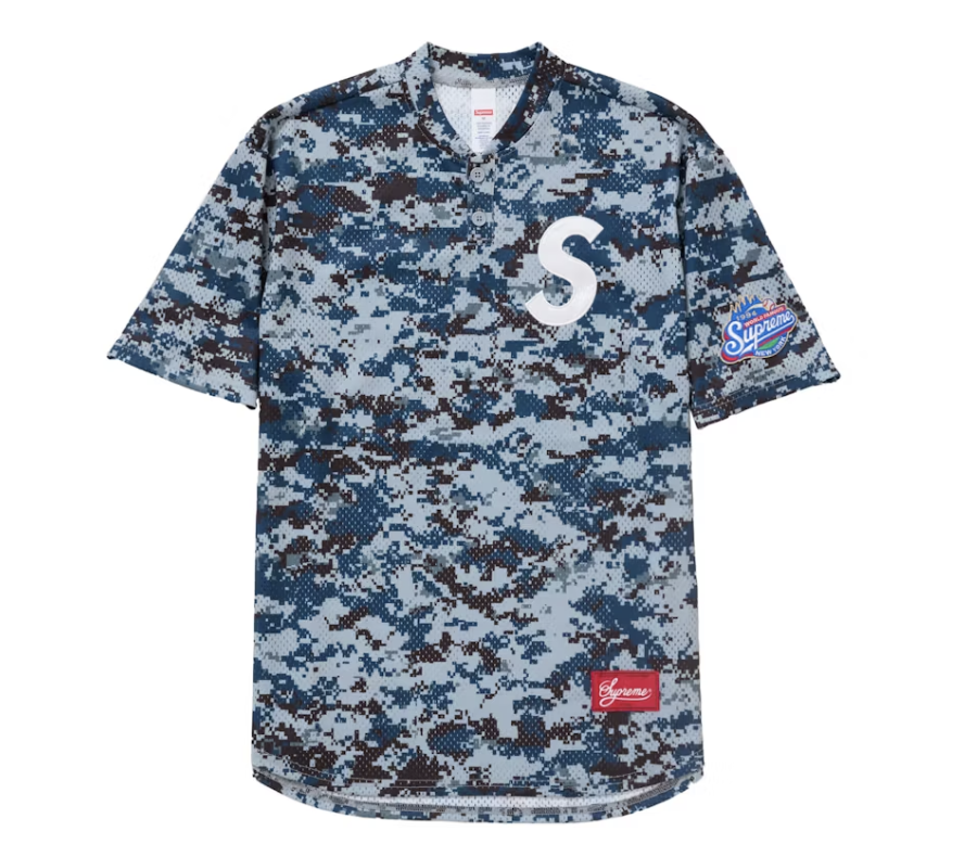 Product | Supreme S Logo Baseball Henley (SS25) Digi Camo