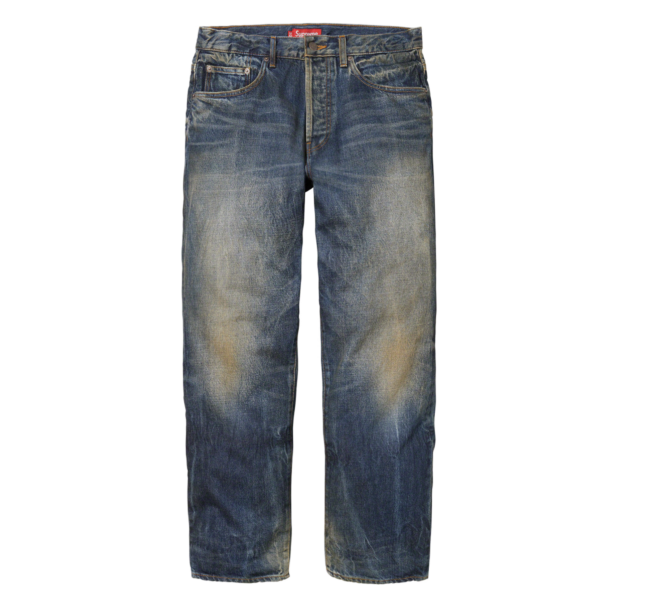 Product | Supreme Distressed Loose Fit Selvedge Denim Jean