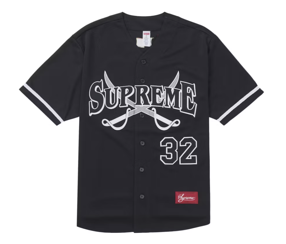Product | Supreme S Logo Baseball Henley Navy