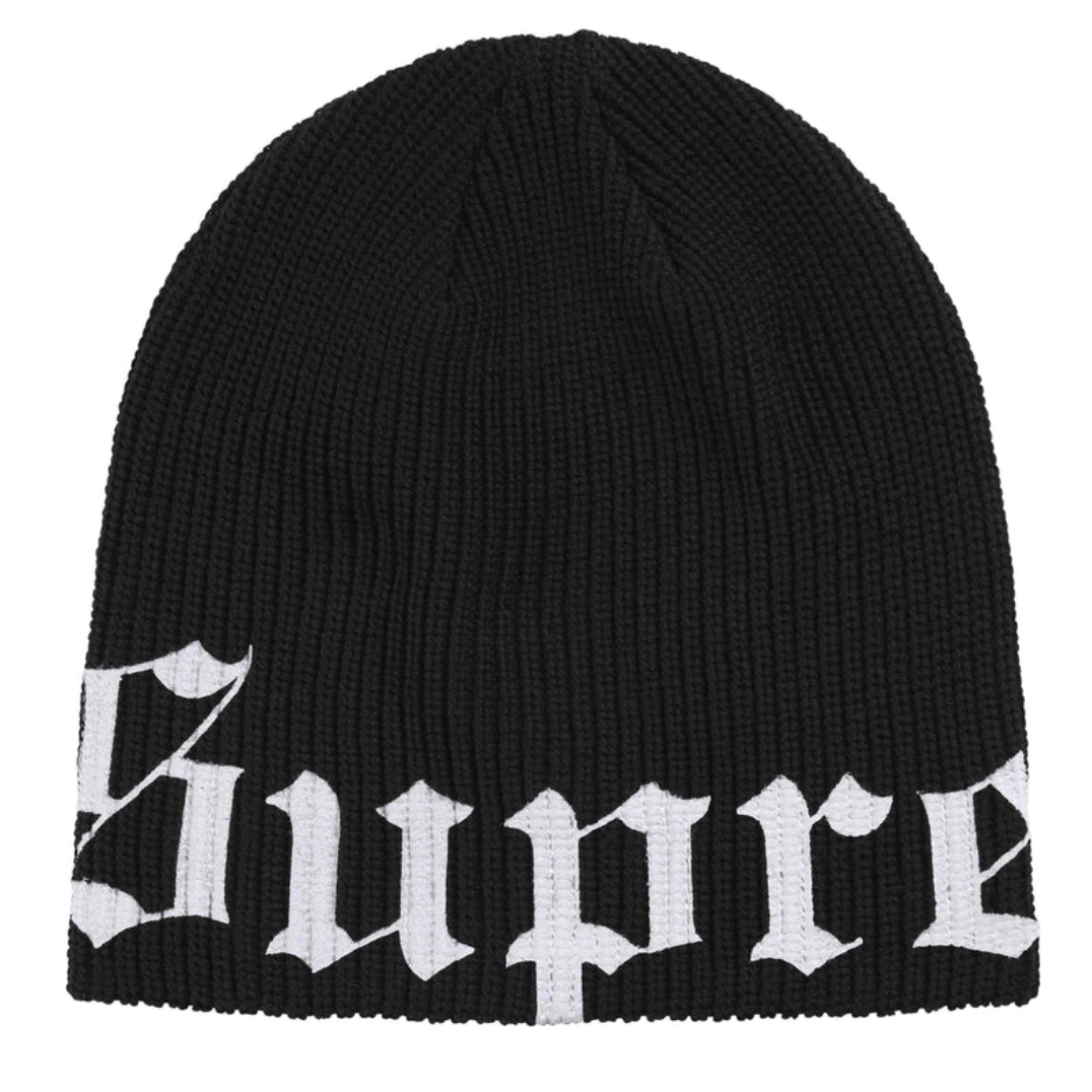 Product | Supreme New Era Blackletter Beanie Black