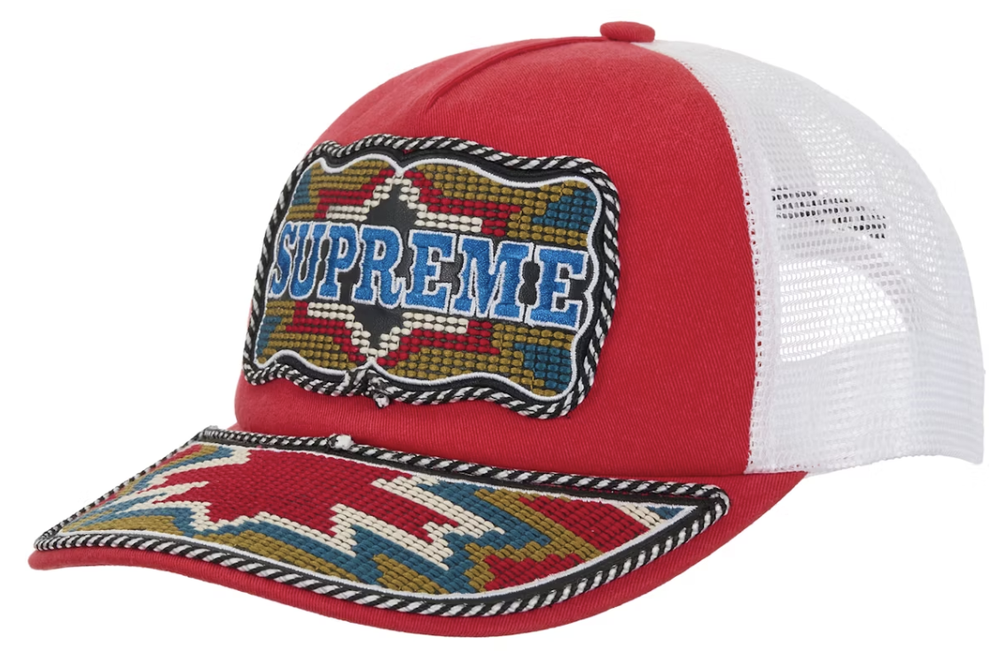 帽子 Supreme Western Embroidered 5-Panel Cap Product | Supreme Western Embroidered Mesh Back 5-Panel Red